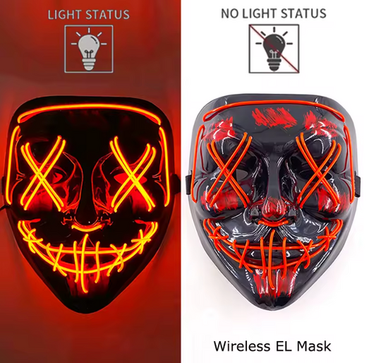 Máscara de purga LED inalámbrica para Halloween