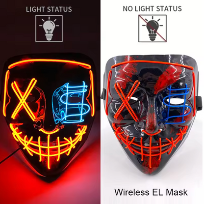 Máscara de purga LED inalámbrica para Halloween