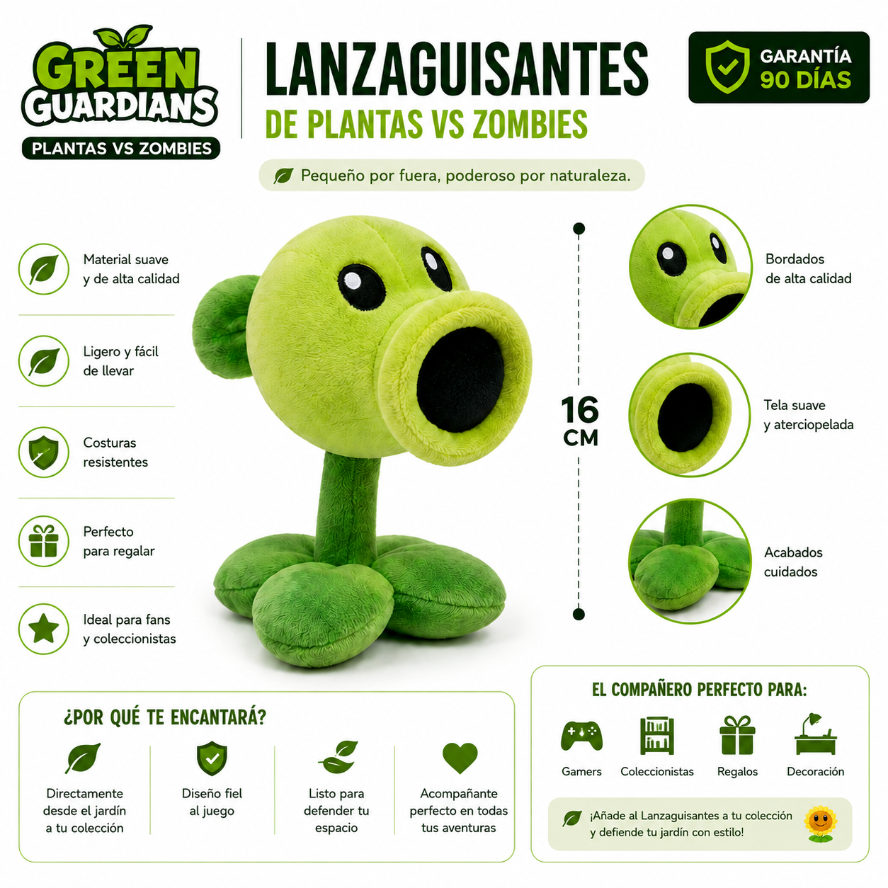 Lanzaguisantes de plantas vs zombies
